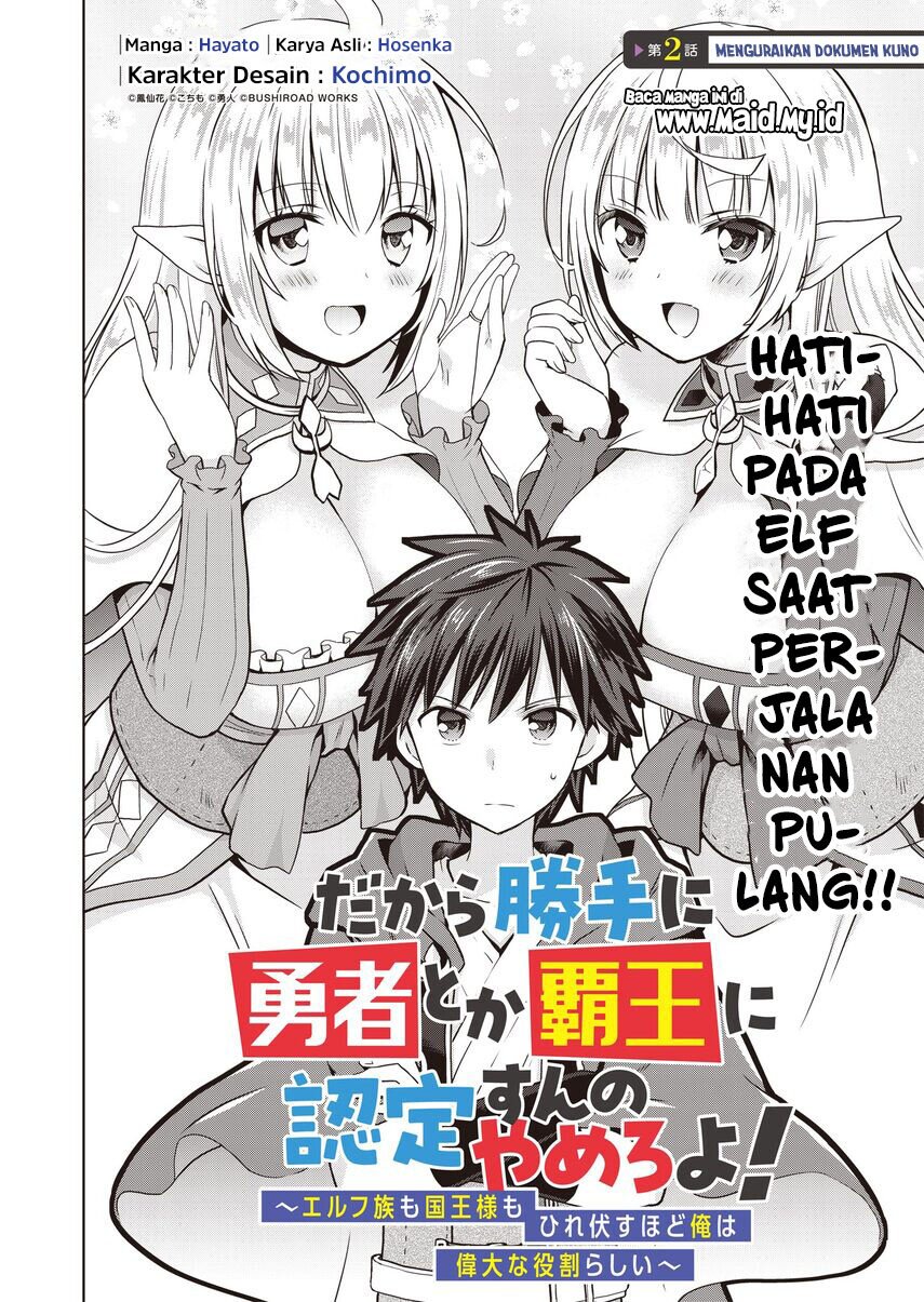 dakara-katte-ni-yusha-toka-hao-ni-nintei-sun-no-yamero-yo-elf-zoku-mo-kokuo-sama-mo-hirefusu-hodo-ore-ha-idaina-yakuwarirashi - Chapter: 2