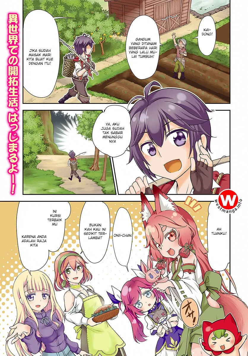 tenohira-kaitakumura-de-isekai-kenkouki-fueteku-yome-tachi-to-nonbiri-mujintou-raifu - Chapter: 1