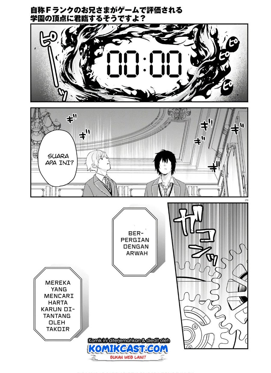 jishou-f-rank-no-oniisama-ga-game-de-hyouka-sareru-gakuen-no-chouten-ni-kunrin-suru-sou-desu-yo - Chapter: 30