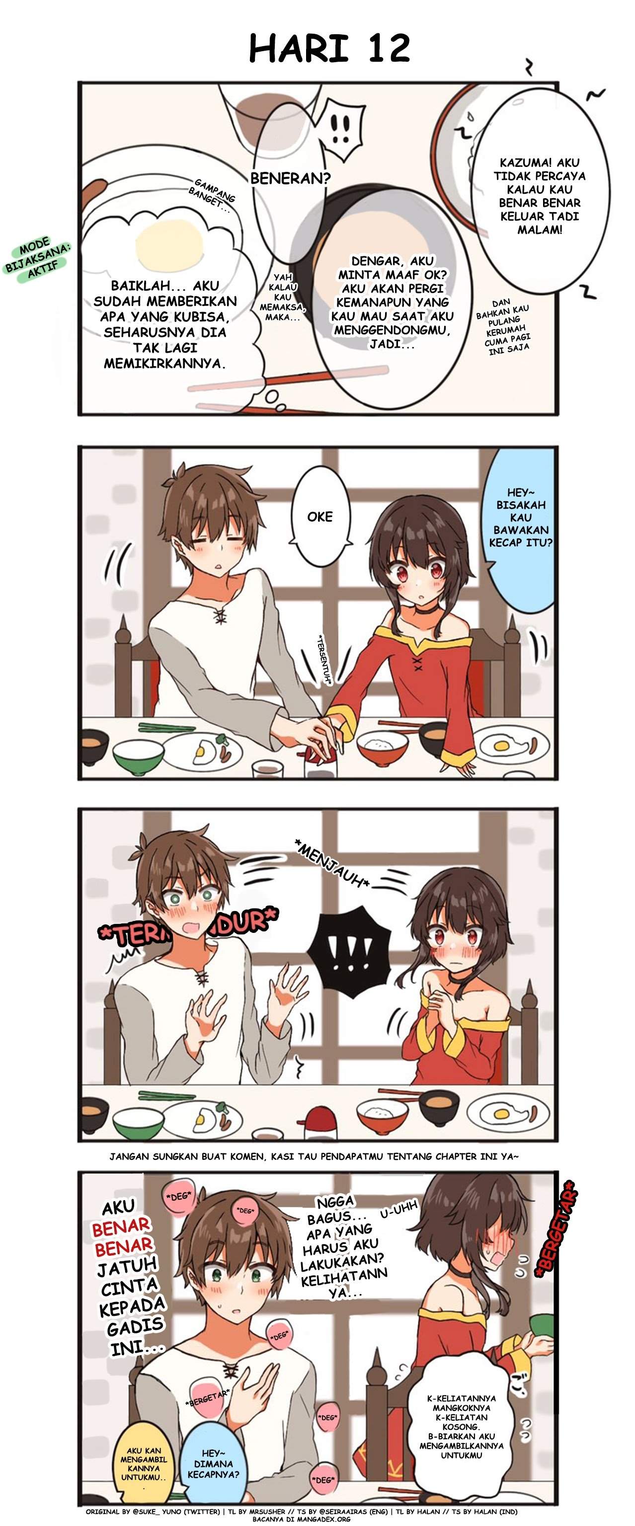 kono-subarashii-sekai-ni-shukufuku-wo-kazumegu-will-get-married-in-100-days - Chapter: 12