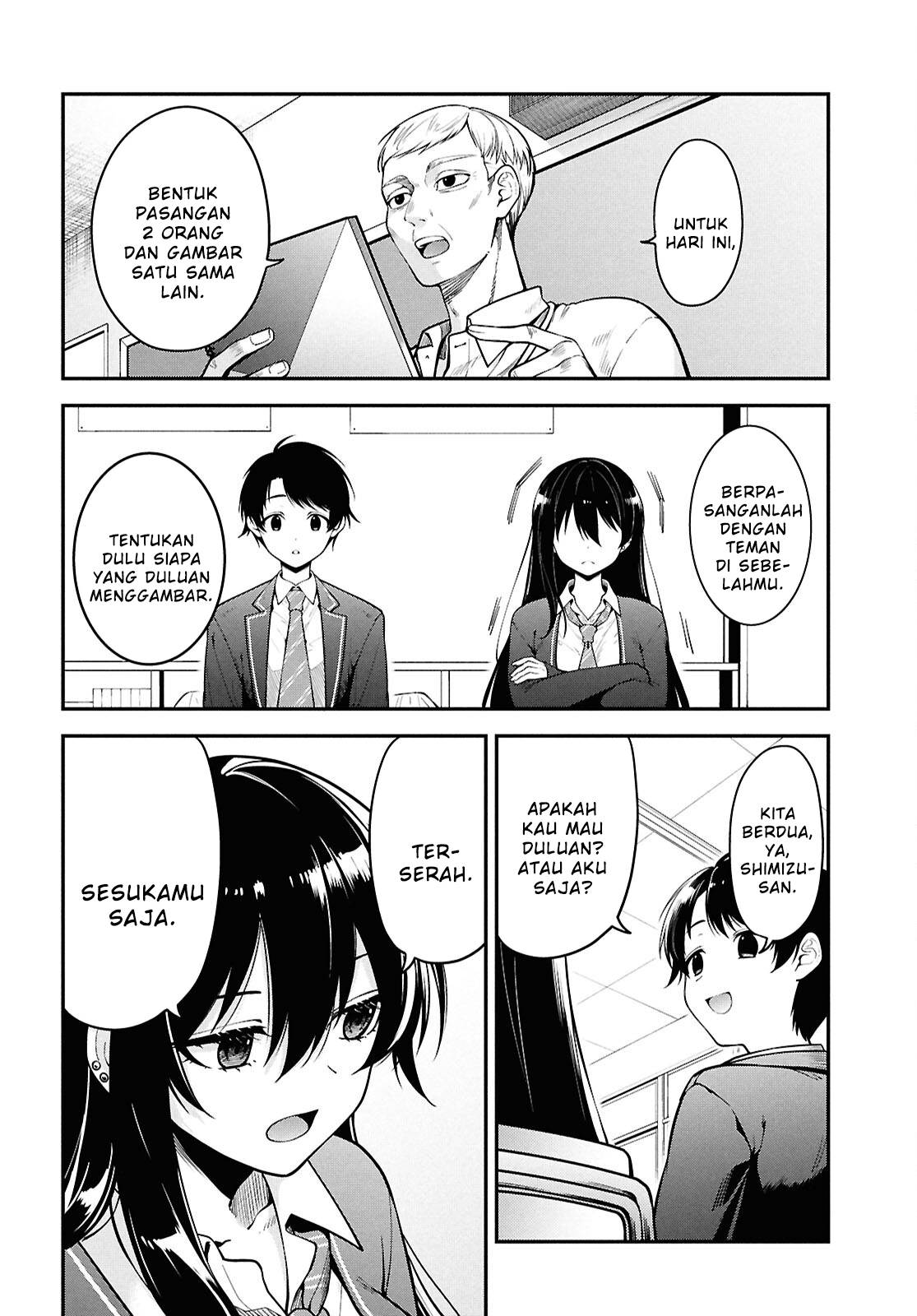 tonari-no-seki-no-yankee-shimizu-san-ga-kami-o-kuroku-sometekita - Chapter: 1