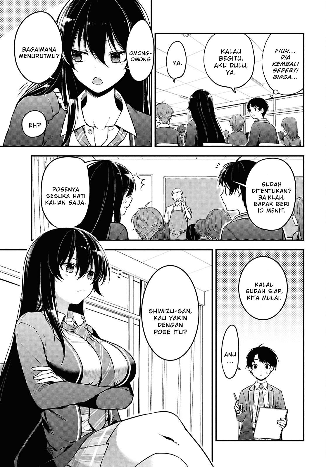 tonari-no-seki-no-yankee-shimizu-san-ga-kami-o-kuroku-sometekita - Chapter: 1