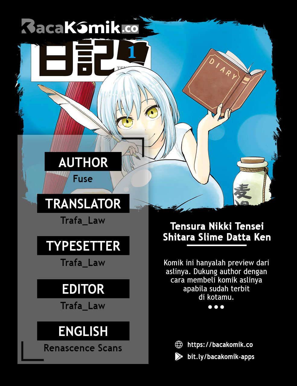 tensura-nikki-tensei-shitara-slime-datta-ken - Chapter: 1.1