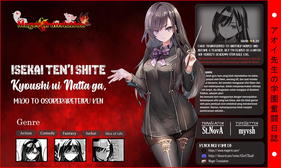 isekai-teni-shite-kyoushi-ni-natta-ga-majo-to-osorerareteiru-ken-aoi-sensei-no-gakuen-funtou-nisshi - Chapter: 2