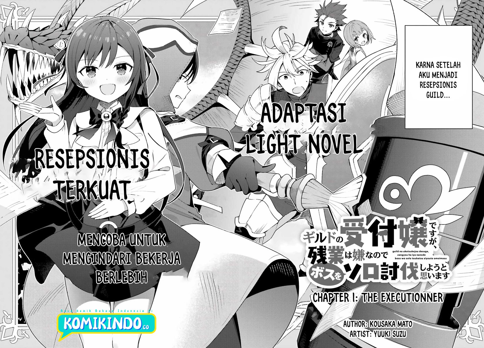 guild-no-uketsukejou-desu-ga-zangyou-wa-iya-nanode-boss-wo-solo-toubatsu-shiyou-to-omoimasu - Chapter: 1