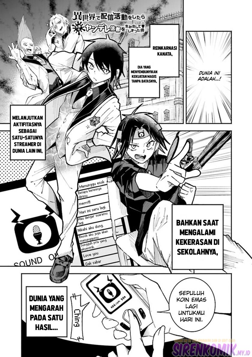 isekai-de-haishin-katsudou-wo-shitara-tairyou-no-yandere-shinja-wo-umidashite-shimatta-ken - Chapter: 2