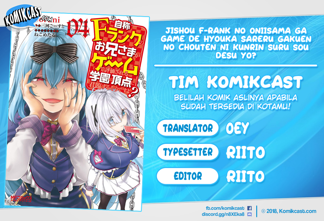 jishou-f-rank-no-oniisama-ga-game-de-hyouka-sareru-gakuen-no-chouten-ni-kunrin-suru-sou-desu-yo - Chapter: 21