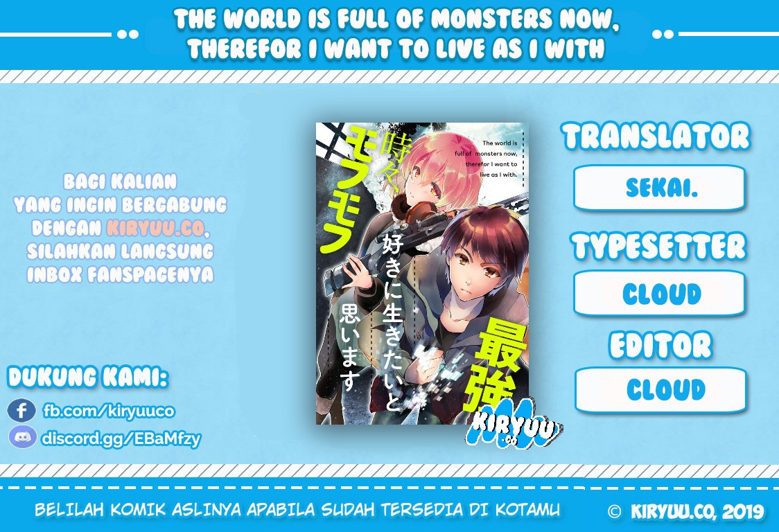 monster-ga-afureru-sekai-ni-natta-node-suki-ni-ikitai-to-omoimasu - Chapter: 1