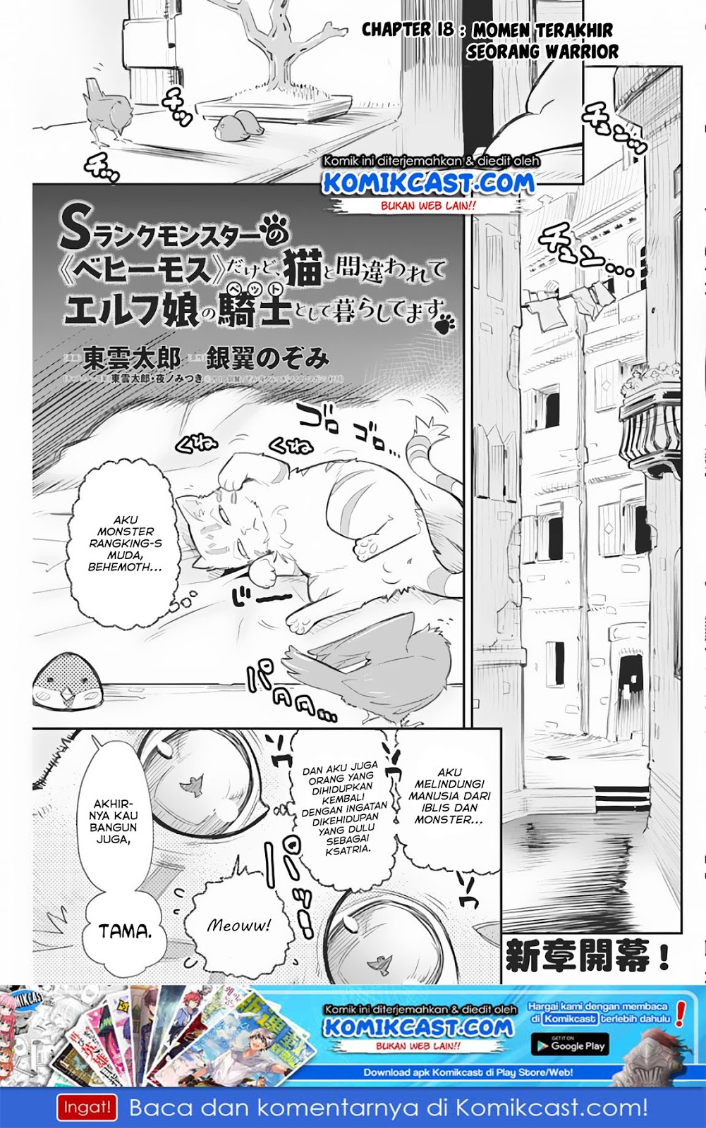 s-rank-monster-no-behemoth-dakedo-neko-to-machigawarete-erufu-musume-no-kishi-pet-toshite-kurashitemasu - Chapter: 18