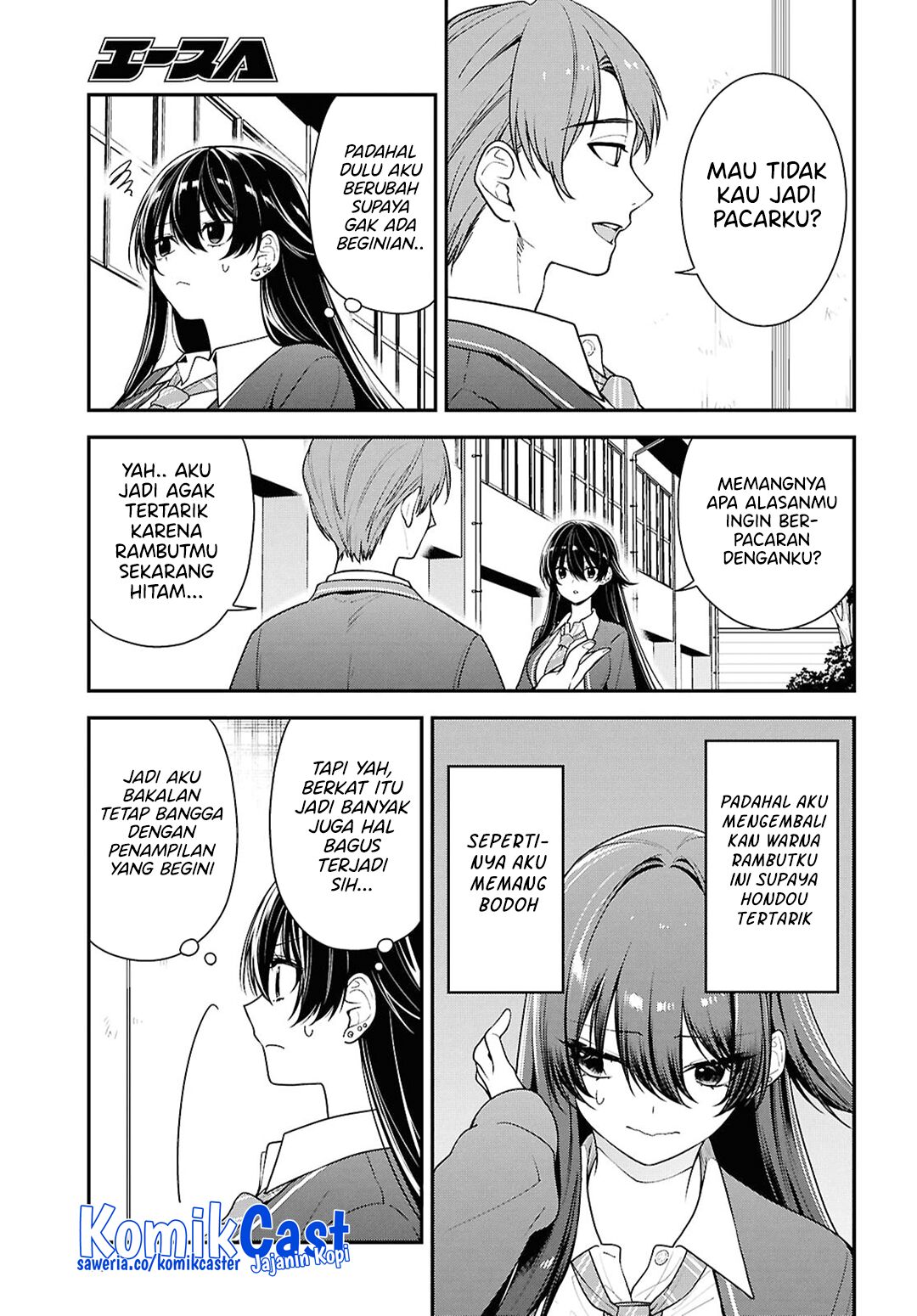 tonari-no-seki-no-yankee-shimizu-san-ga-kami-o-kuroku-sometekita - Chapter: 9
