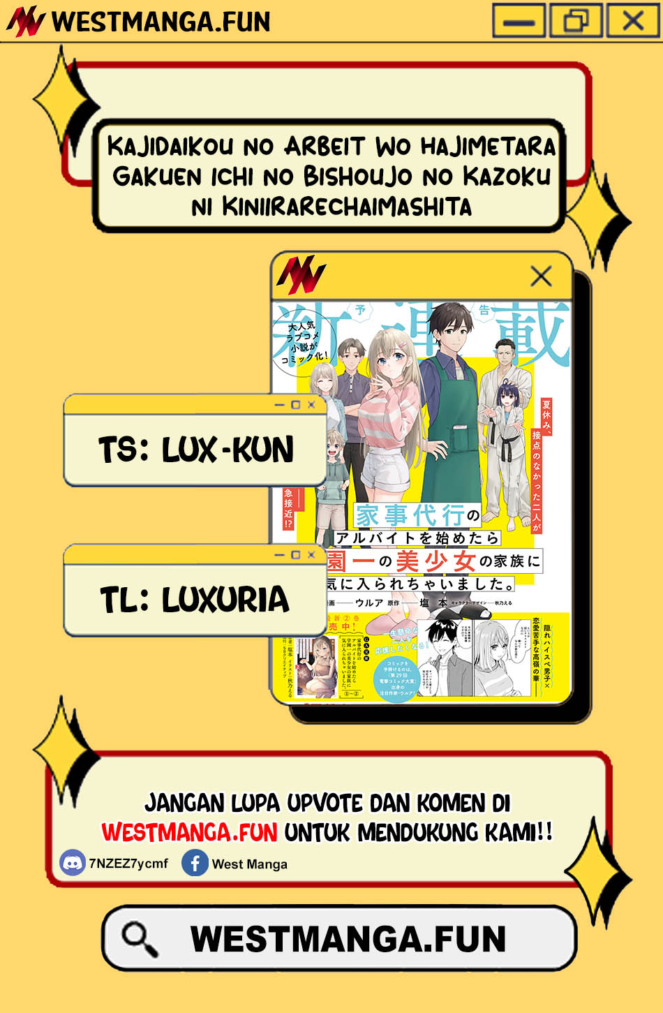 kaji-daikou-no-arubaito-wo-hajimetara-gakuen-ichi-no-bishoujo-no-kazoku-ni-kiniirarechaimashita - Chapter: 1